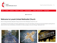 Tablet Screenshot of lanarkumc.com